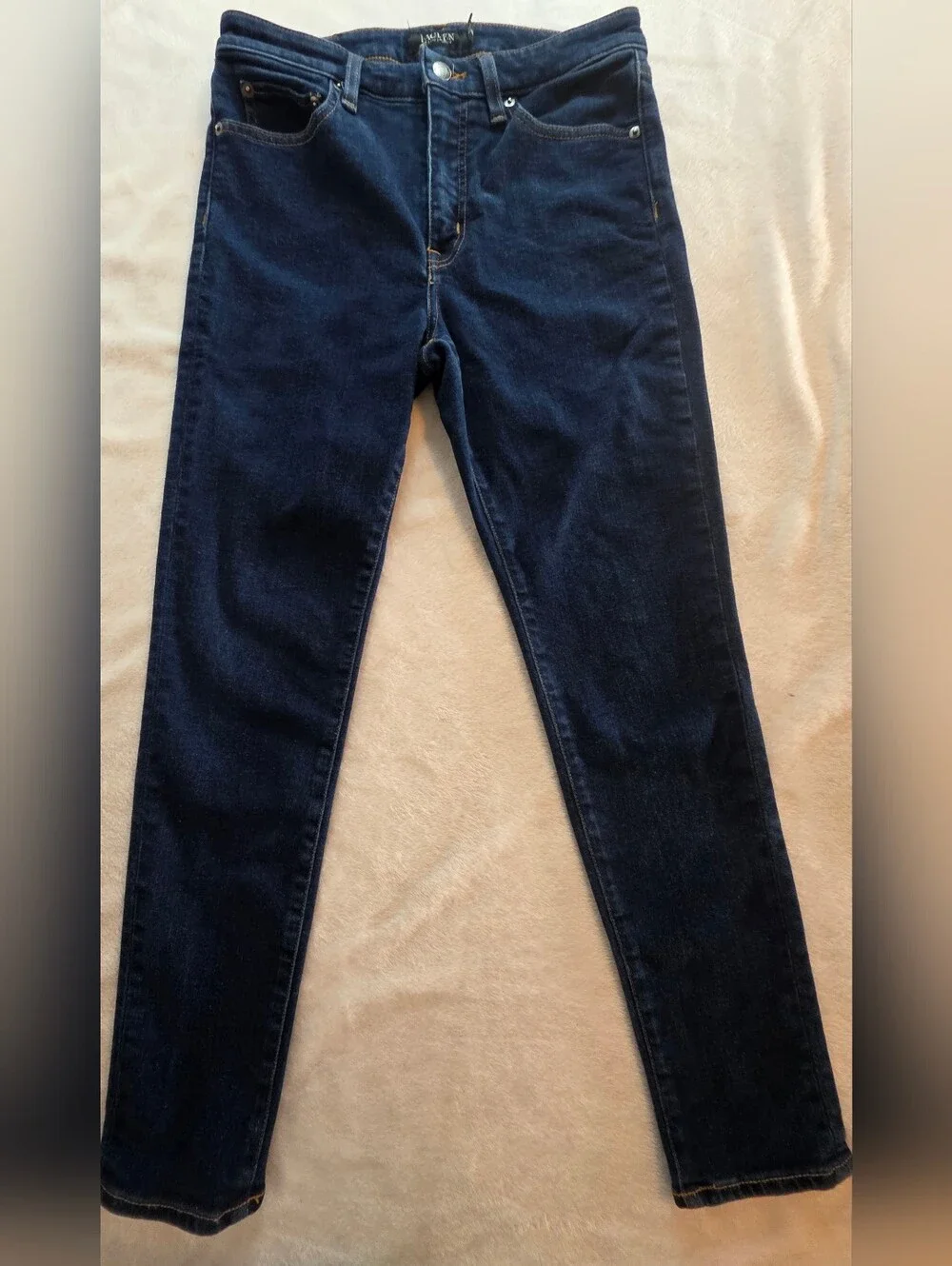 Lauren Ralph Lauren Women's Dark Wash Skinny Jeans Size 6 Stretch Denim